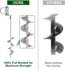 Swing Set Anchors 20″ â€“ Heavy Duty Ground Anchors Screw in with L-Brackets …
