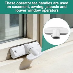 4 Pack H 3892 Operator Tee Handle, 1-1/8 in. x 2-3/8 in.,Window Crank Handle