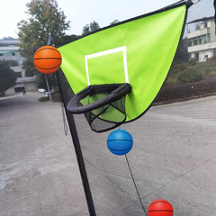 Trampoline Basketball Hoop, with Pump and 4 Mini Balls, Easy to Install, Univers