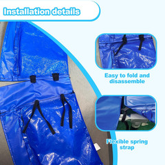 Trampoline Pad Replacement, 10/12/14/15/16FT Trampoline Spring Cover, No-Hole fo