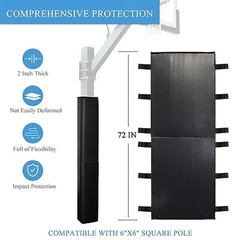 Square Basketball Pole Padding Fits 4×4,5×5,6×6 Inch Fit 6″x6″ pole-72″ tall