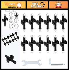 Trampoline Enclosure Pole Gap Spacers & Screws Set, 12pcs, Black – Safety Upgrad