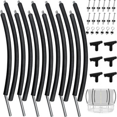6 PCS Trampoline Curved Pole Replacement Universal Curved Enclosure Net Poles f