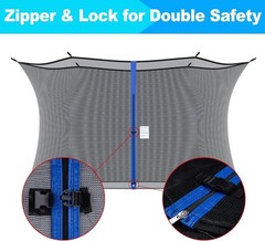 Trampoline Net Replacement, 12ft 13ft 14ft 15ft Round Frame Trampoline Safety…