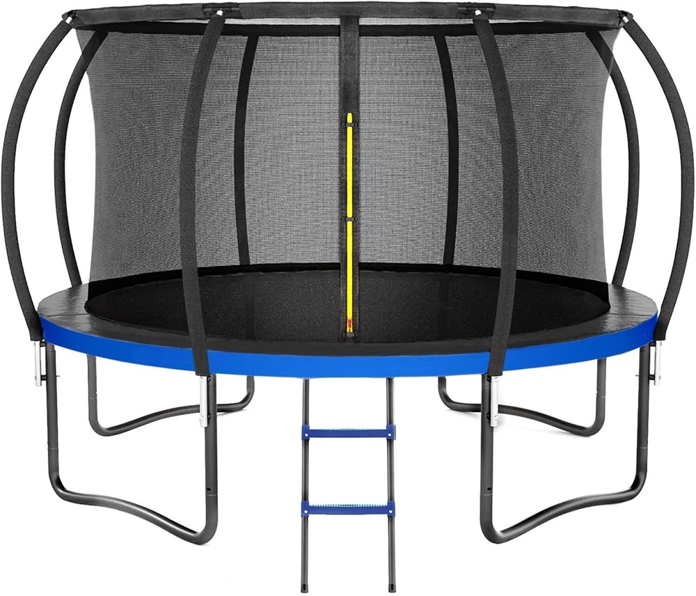 Pumpkin Trampoline with Basketball Hoop & Inner Enclosure – Safe, Durable
