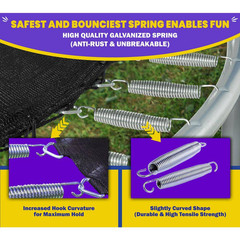 Machrus Upper Bounce 9 Ft. round Trampoline Set with Safety Enclosure System Out