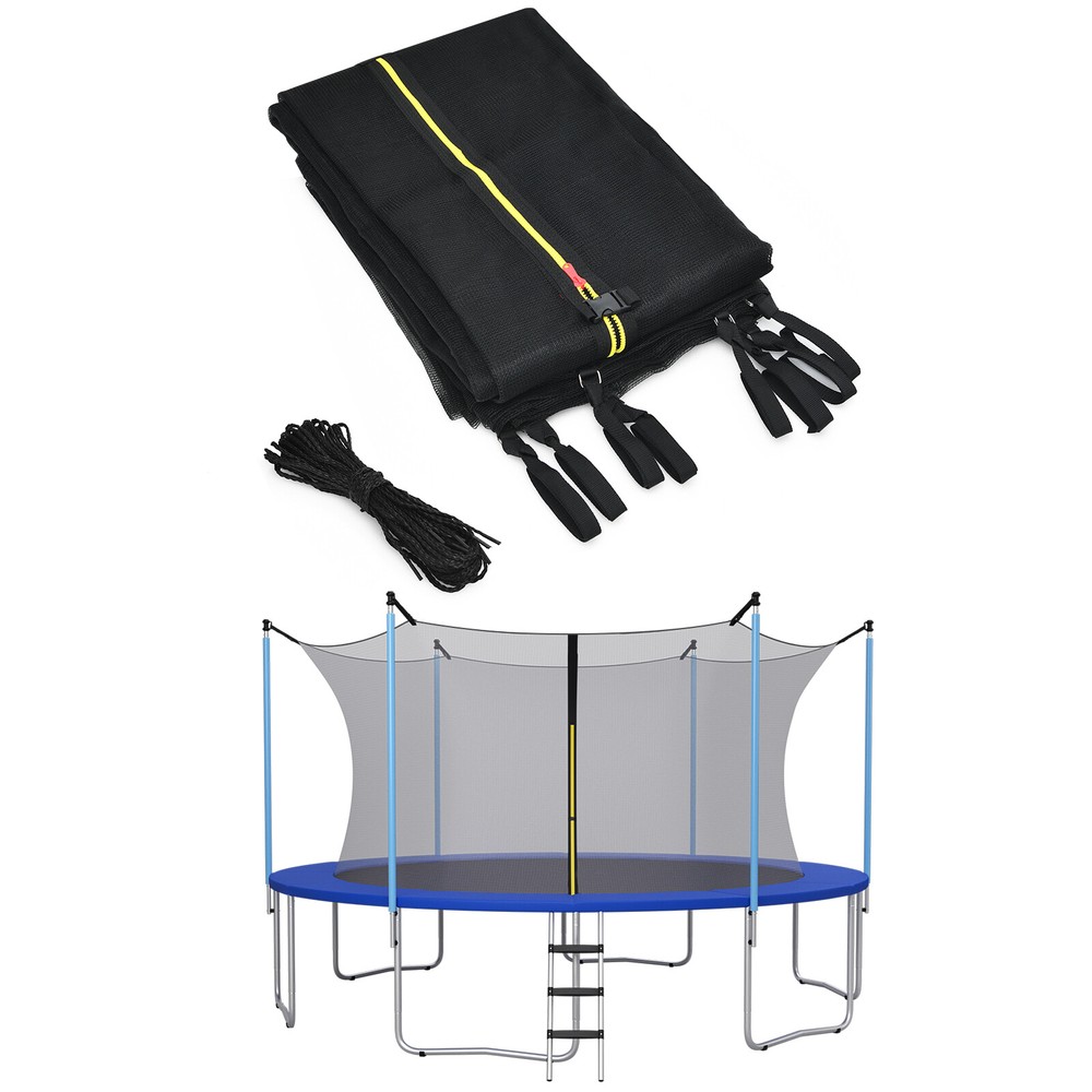 Costway 14FT Trampoline Replacement Safety Enclosure Net Weather-Resistant