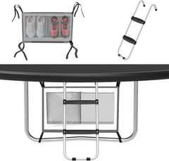 Trampoline Ladder, 2 Steps with Wide Step, Trampoline Steps