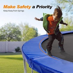Trampoline Pad Replacement 16 15 14 13 12 10 8 Foot, Waterproof Safety Spring…