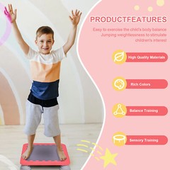 Kids Trampoline 26″ Rebound Mini Bouncing Bed For Toddlers Sensory Training Toy