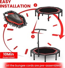 Fitness Rebounder Trampoline 50″ Octagonal Adults