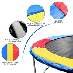 Safety Pad Spring Round Frame Pad Cover Replacement 12FT TrampolineMulti Color
