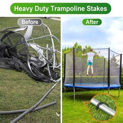 Aierden 4PCS/8PCS/12PCS Trampoline Stakes Anchors High Wind 8 Pack, Black