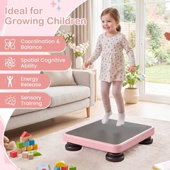 24” x 20” Kids Rebounder Bouncing Board w/ Elastic Rope, Non-Slip Base & Feet