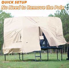14FT Trampoline Tent for Kids(Tent Only),Fit for 6 Straight Poles round Trampoli