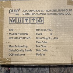 Pure Fun 20pc Universal 6.5” Steel Trampoline Spring Replacement Kit With Spring