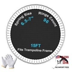 Trampoline Replacement Mat, Fits 12ft 15ft | 96Rings | Fits 6.5″-7″ Springs