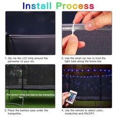 Trampoline Lights, LED Lights for 16Ft 14Ft 12Ft 10Ft, Jump Control 16 Color …