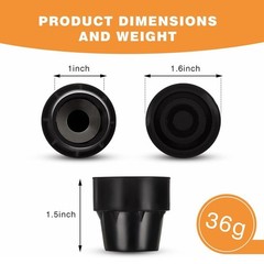 8x Mini Trampoline Leg Rubber Cap Tips 1 Inch Inside Diameter Chair Leg C752