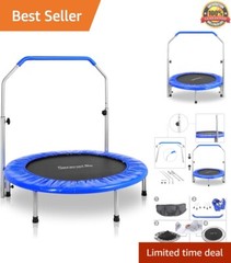 Portable & Foldable Trampoline – 40″ in-Home Mini Rebounder with Adjustable H…
