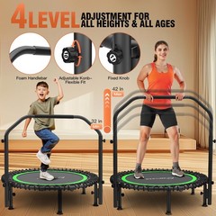 Ancheer Rebounder Trampoline 40/48 Bungee Rebounder 4-Level Adjustable Handle