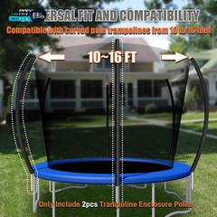 2PCS Trampoline Curved Poles Universal Trampoline Replacement Enclosure Poles.