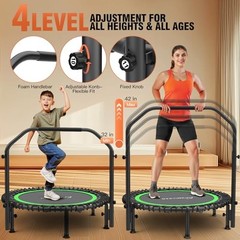 Foldable Rebounder Trampoline 40 Inch Bungee 450LBS