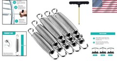 Heavy Duty 5.5-Inch Trampoline Springs – 12 Pack Stainless Steel Replacement