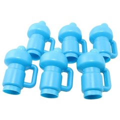 6PCS Trampoline Panda Cup Outer Shell Pole Cap Net Hook Blue C-Shaped Plastic