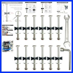 12 PCS Long Trampoline Screws 3.15 Inch, Anti-Loose Trampoline Bolts and Nuts…