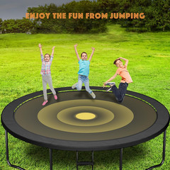Trampoline Spring Cover, 14FT Trampoline Pad Replacement, No Holes for Poles, W