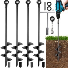 4 Pack 18″ Heavy Duty Ground Anchors for Shed Tent Carpots Camping Mobile Home