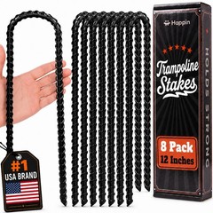 ® 12 Inch Trampoline Anchors, Trampoline Stakes, Ground Stakes Heavy Duty, Gr…