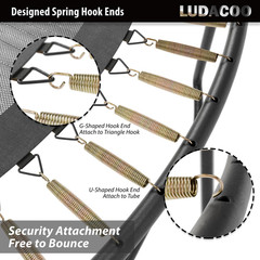 Heavy Duty Stainless Steel Trampoline Springs with Hooks & T-Hook Tool, 12-48 Pa