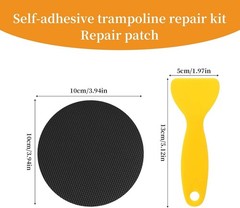 6 Pieces Trampoline Patch Repair Kit with Scraper, 3.94×3.94 Inch Self-Adhesive