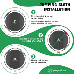 Polar Aurora 10FT 12FT 14FT 16FT Outdoor Trampoline with Safety Enclosure Net, T