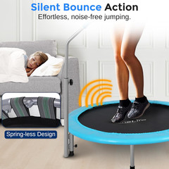 36/40″ Foldable Mini Trampoline – Compact Fitness Trampoline for Kids Adults, Ex