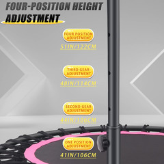 Rebounder Handle Bar Accessory for 40″ round Fitness Trampolines, Cushy Foam Han