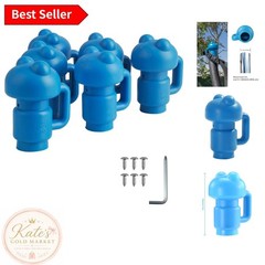 Safety-Designed 1.26″ Trampoline Cap Set – 6 Blue Caps for Secure Netting