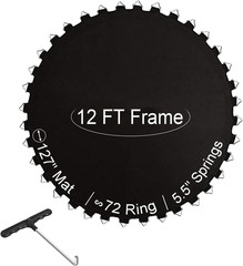 Premium Trampoline Mat Replacement for 12FT, 14FT, 15FT Frames, Fits 5.5″ Spring