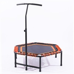 48″ Gym Mini Rebounder Trampoline for Adults Fitness with Adjustable Handle Bar