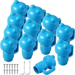12 Pcs Trampoline Pole Caps Replacement 1.26 Incn, Enclosure Trampoline Blue