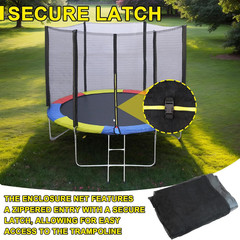 10Ft/15Ft Trampoline Net Replacement Safety Enclosure Net for 6 Straight Poles,