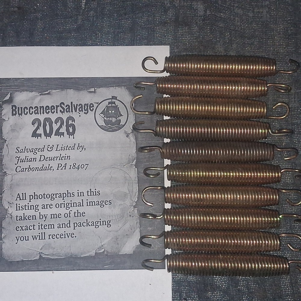 Lot of 10 6.5″ 6 1/2″ Heavy Duty Galvanized Trampoline Springs Replacement Set