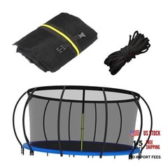 Trampoline Net Replacement Safety Enclosure Net with Zippers 12 FT / 8 poles
