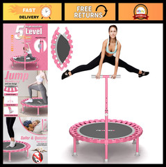 Foldable Mini Trampoline 40″ Rebounder for Adults & Kids, 450lbs Capacity, Adjus