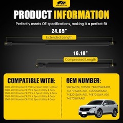 Struts Lift Supports – Gas Replacement for 2007-2011 Honda CR-V Rear Hatch