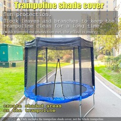 Trampoline Cover,Trampoline Shade Cover for 8ft-14ft Straight Pole Round Tram…