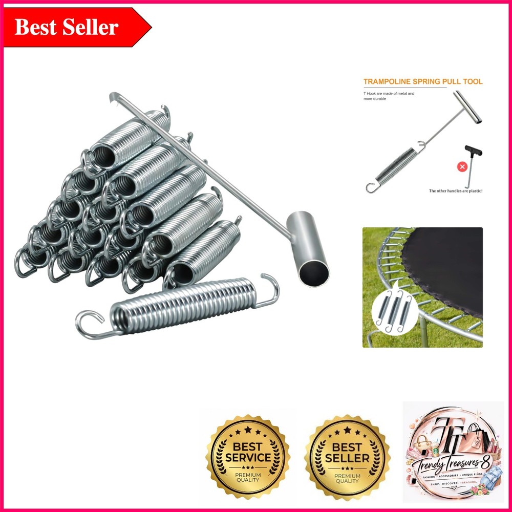 Heavy Duty Stainless Steel Trampoline Replacement Set – 16 Pack with Tools