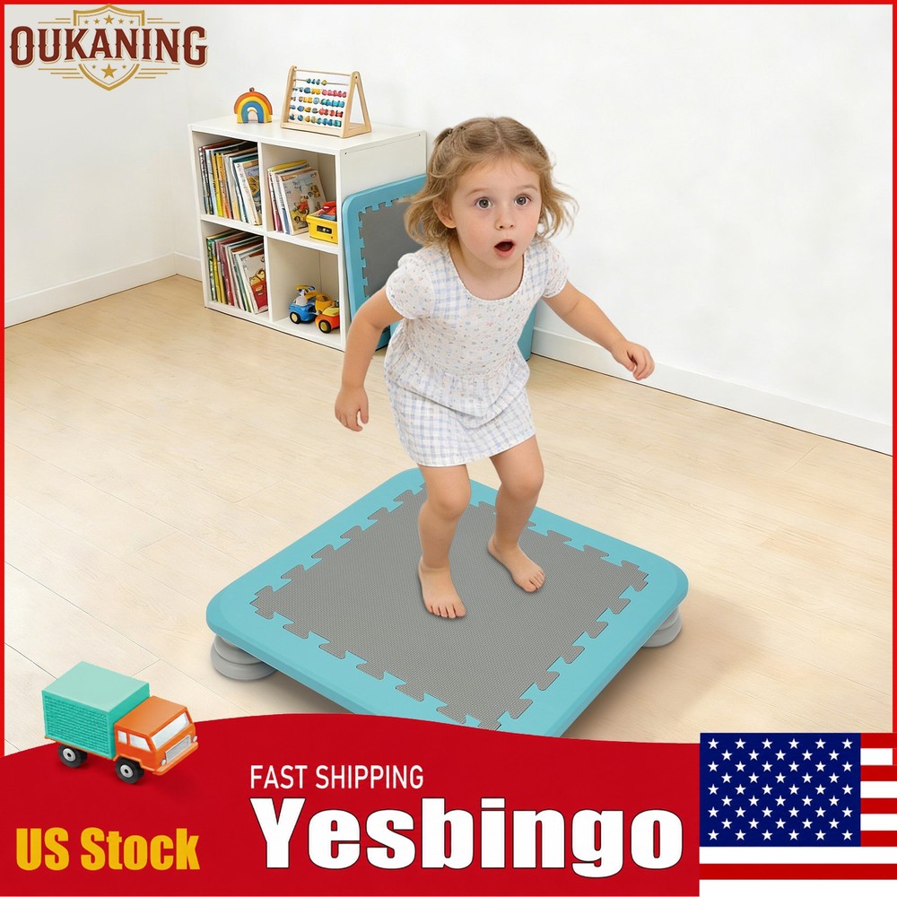 Kids’ Trampoline Kids’ Bouncing Board Balance and Bounce Kids’ Toy for Indoor